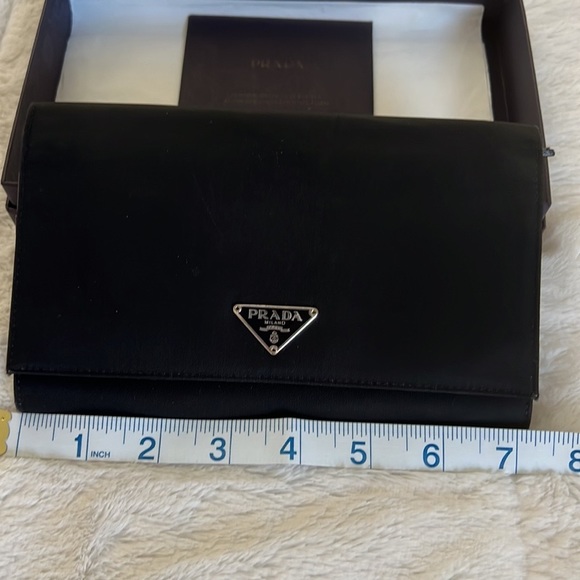 Authentic🖤PRADA MILANO Tessuto Black Nylon Long Unisex Wallet - Picture 12 of 12